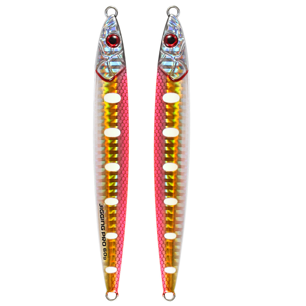 JIGGINGPRO 60g 80g 100g Slim Jig Minnow Fishing Lure Saltwater Metal Jig Bait