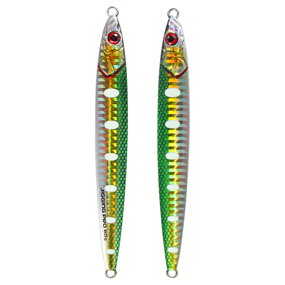 JIGGINGPRO 60g 80g 100g Slim Jig Minnow Fishing Lure Saltwater Metal Jig Bait
