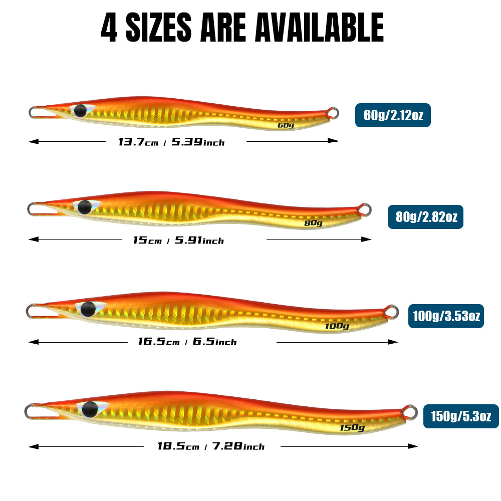 JIGGING PRO G2 Deep Sea Bait Fish Lures Speed Jig Metal Jigs Artificial Baits Jigging Lure 60g 80g 100g 150g Slow Fishing Jigs