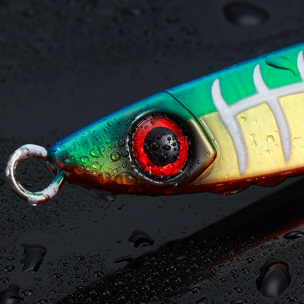 JIGGING PRO Glow Fishbone Metal Jig 40g 60g 80g 100g Long-Cast Fishing Lure Saltwater