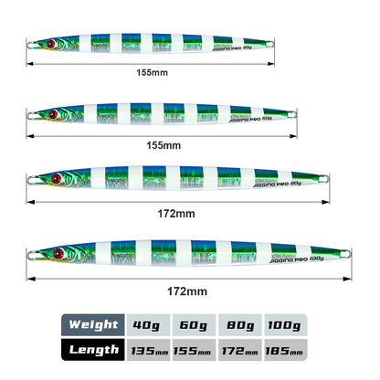 JIGGING PRO  Long Cast Metal Jig 60g 80g  Long Blade Seawater Fishing Bait
