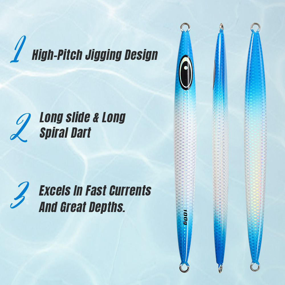 JIGGING PRO Saltwater Jigging Lure Vertical Speed Jigs 100g 150g 200g 250g 300g 400g Metal Jigs Super Rocket