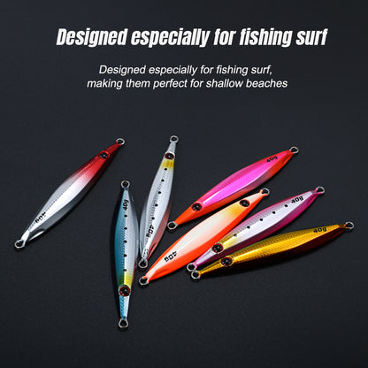 JIGGING PRO 20g 30g 40g 60g Slow Blatt Cast UP Shore Jigging Lures Saltwater Fishing Tackle Metal Jig Bait