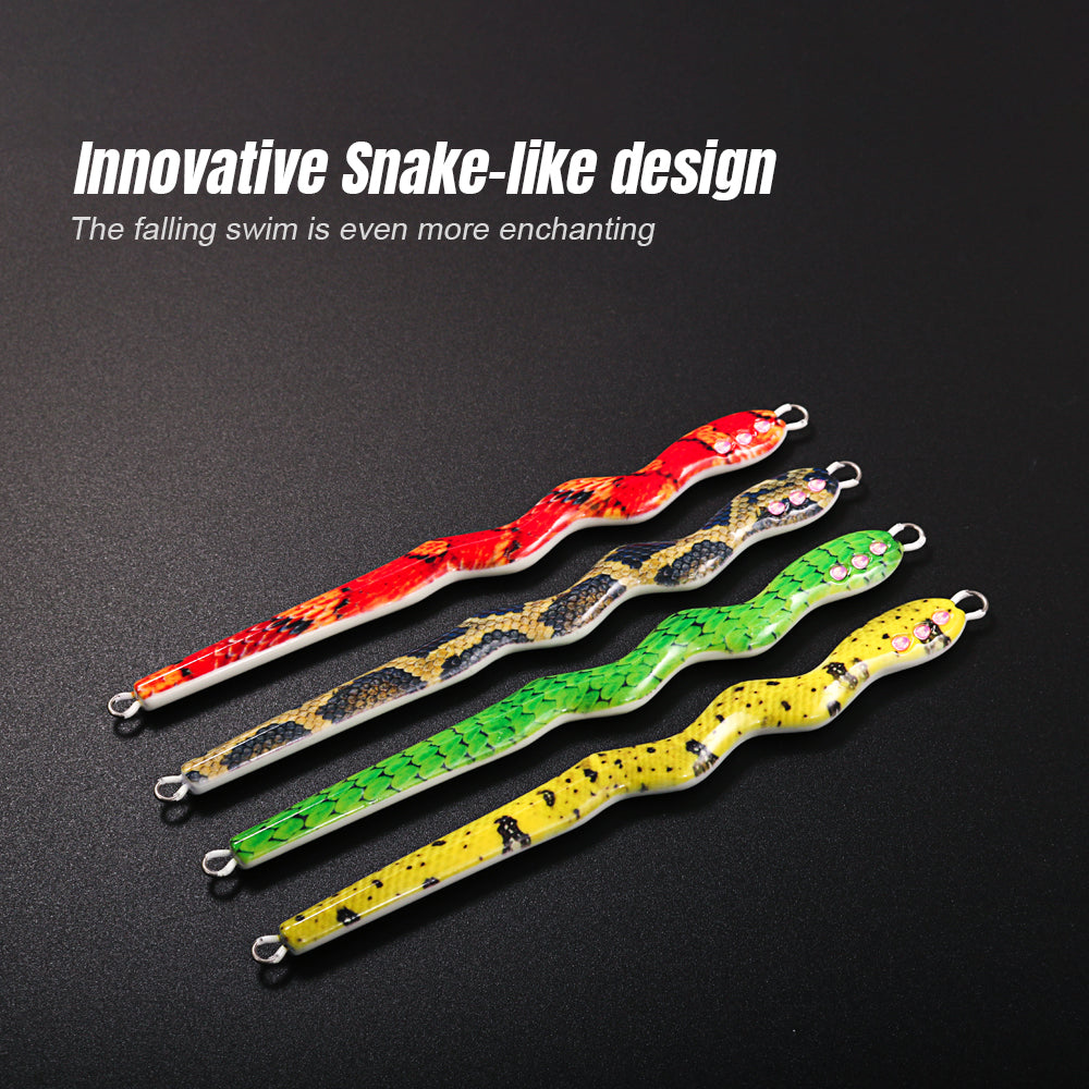JIGGING PRO 3 Eyes Snake Metal Jig – UV Glow Saltwater Jigging Lure 40g-100g