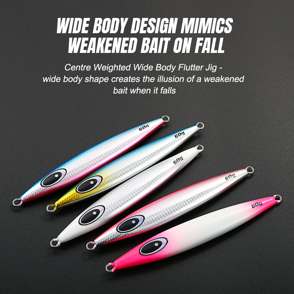 JIGGING PRO Asymmetrical Metal Jig - 40g/60g/80g/100g Saltwater Vertical & Casting Lure