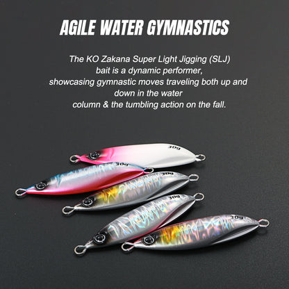 JIGGING PRO KO Zakana SL Compact Metal Jig - 20g/30g/40g High-Attraction Slow Fall Lure