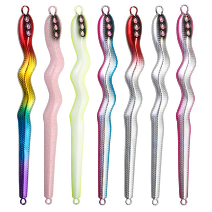 JIGGING PRO Saltwater Fishing Bait Shore Jigging Lure 40g 60g 80g 100g 3Eye Snake Metal Jig