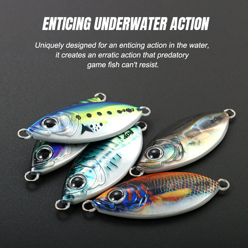 JIGGING PRO 3D Printed Micro Jig - 20g/40g/60g Ultra-Realistic Saltwater Casting Lure