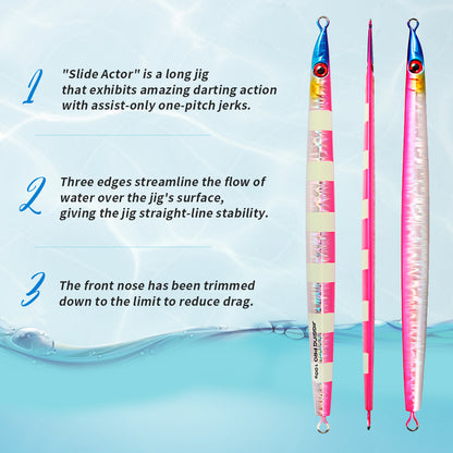 JIGGING PRO Long Casting Fast Sinking Metal Jig 100g 120g Vertical Needle Jigs Sea Jigging Lure Artificial Fishing Lure