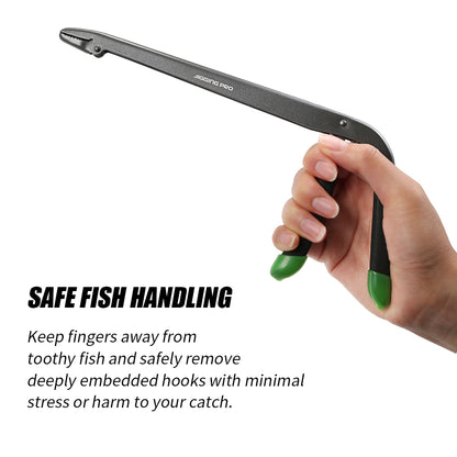Jigging Pro HOOKUP-X24 9.5" Pistol Grip Fishing Hook Remover, Teflon Coated Carbon Steel Fish Hook Extractor Tool for Saltwater & Freshwater