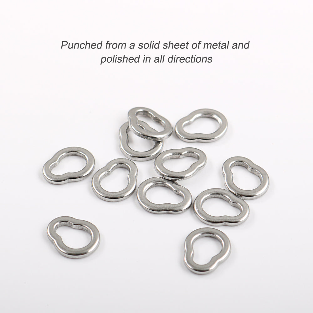 Jigging Pro GP Ring Seamless Stainless Steel Fishing Solid Rings, Heavy Duty Auxiliary Rings for Jigging and Big Game Fishing