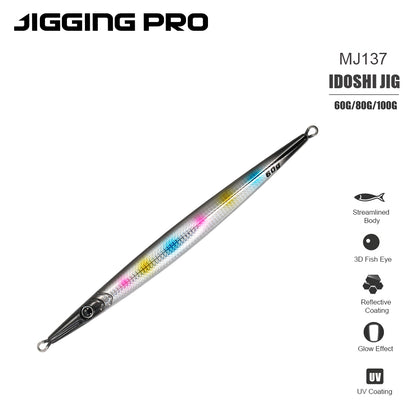 JIGGING PRO 60g 80g 100g Idoshi Jig Speed Jigging Lure Shore Casting Fishing Lure