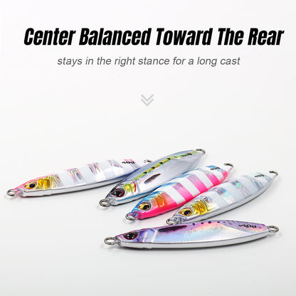 JIGGINGPRO Shore Jigging Lure Saltwater Fishing Slow Jig 20g 30g 40g 60g Pebble Sea Fishing Tackle Luminous Bait