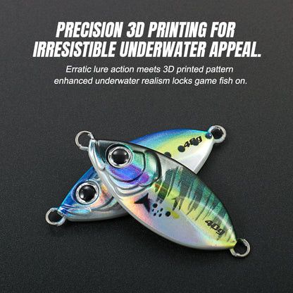 JIGGING PRO 3D Printed Micro Jig - 20g/40g/60g Ultra-Realistic Saltwater Casting Lure