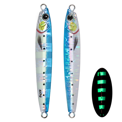 JIGGING PRO Casting Metal Jig  40g 60g 3D Jig Minnow