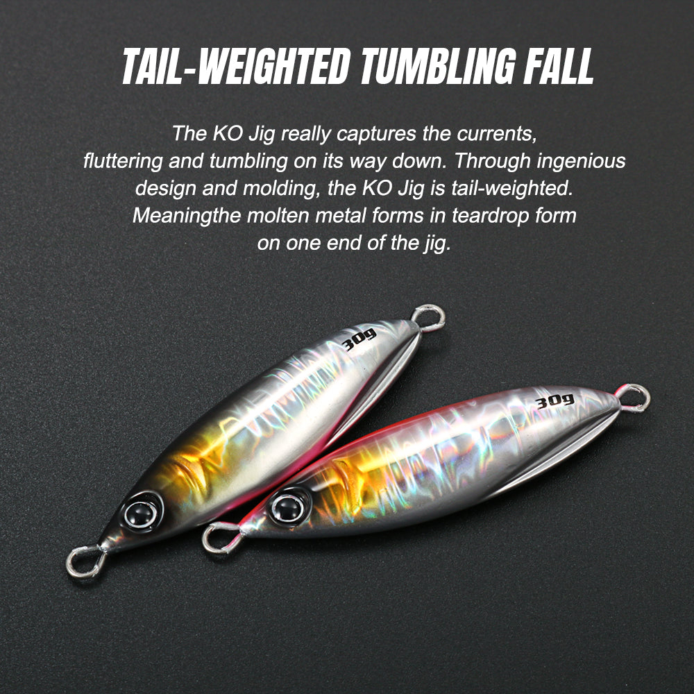 JIGGING PRO KO Zakana SL Compact Metal Jig - 20g/30g/40g High-Attraction Slow Fall Lure