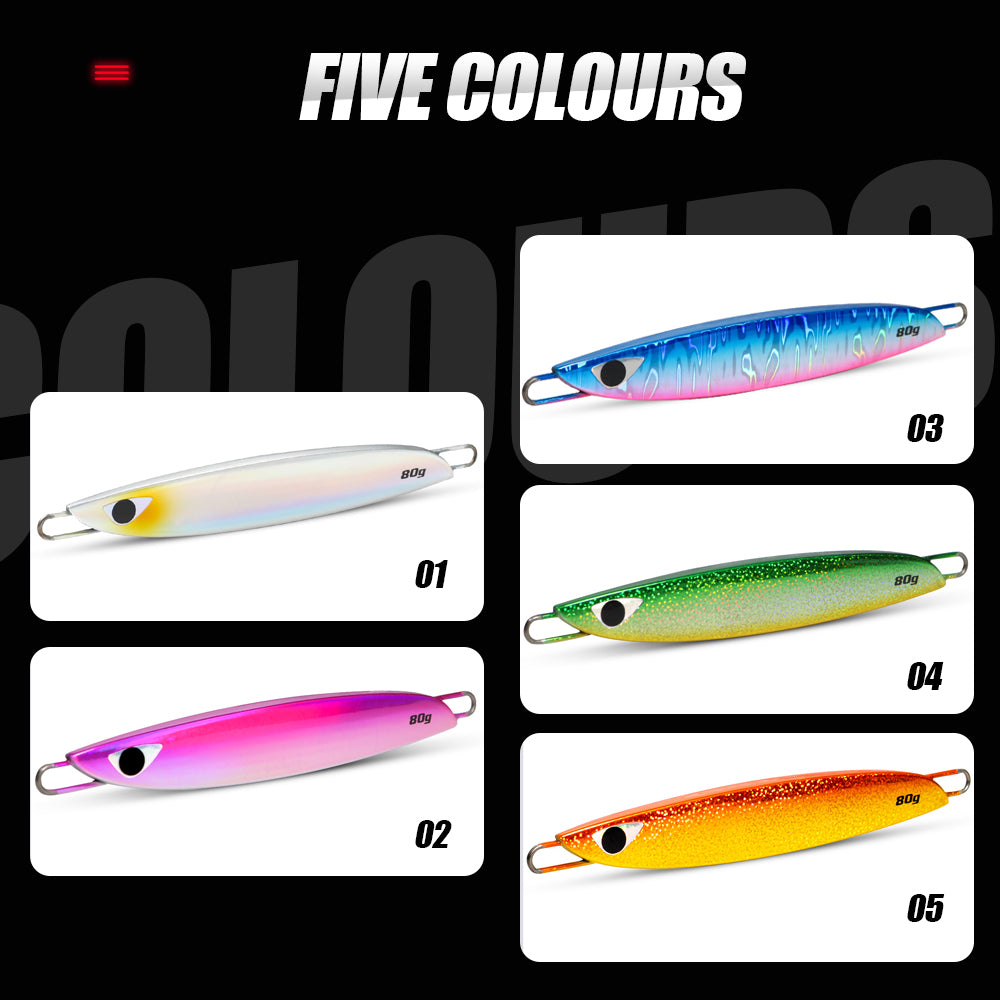 JIGGING PRO C1 Metal Jig Lure 40g 60g 80g | Center Balance Slow Pitch Saltwater Fishing Jig