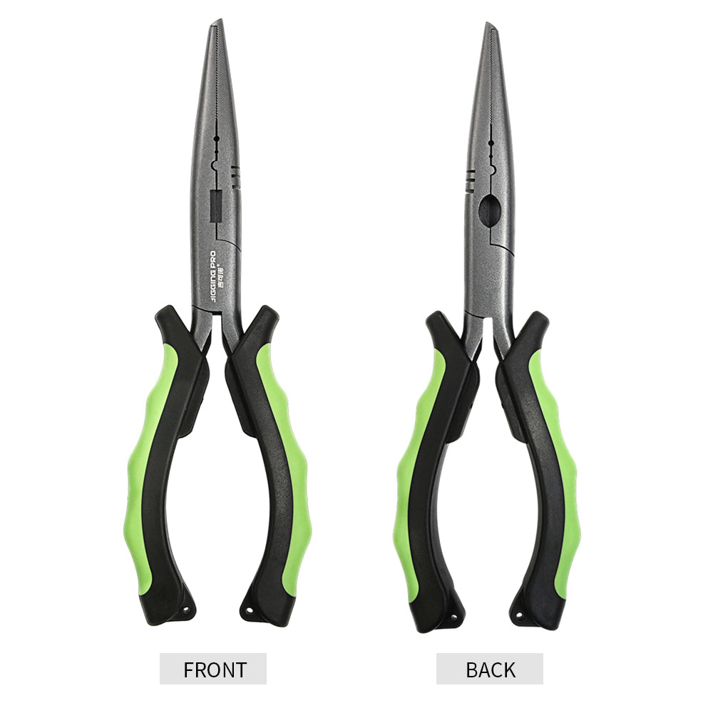 JIGGING PRO X4 Multifunctional Fishing Pliers - Long Nose Hook Remover, Split Ring Opener & Fishing Line Cutter, Saltwater Resistant Fishing Gear & Tools