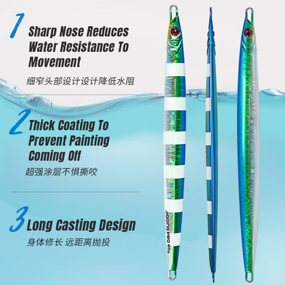 JIGGING PRO  Long Cast Metal Jig 60g 80g  Long Blade Seawater Fishing Bait