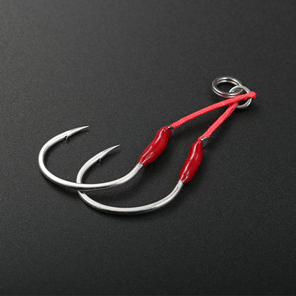 JIGGING PRO 1/0 2/0 3/0 4/0 Slow Jigging Twin Assist Hooks Saltwater Fishing Metal Jig Hook Fishing Accessories