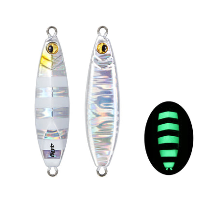 JIGGINGPRO Shore Jigging Lure Saltwater Fishing Slow Jig 20g 30g 40g 60g Pebble Sea Fishing Tackle Luminous Bait