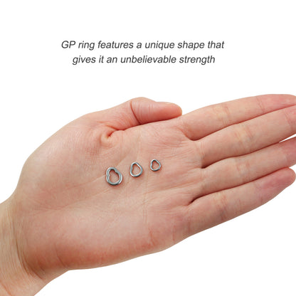 Jigging Pro GP Ring Seamless Stainless Steel Fishing Solid Rings, Heavy Duty Auxiliary Rings for Jigging and Big Game Fishing