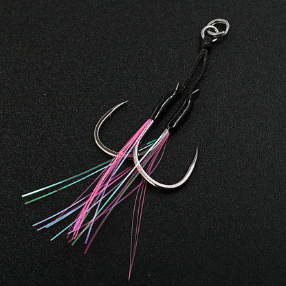 JIGGING PRO 10# 12# 14# 16# Double Assist Hook For Micro Jig Light Jigging BKK Iseama Twin Hooks