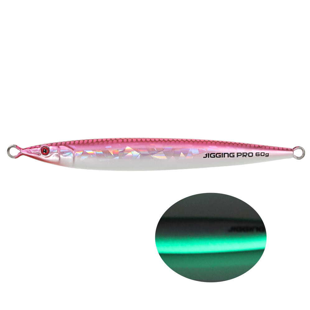 JIGGING PRO Slow Jigging Lure Horizontal Fall Metal Jig 60g 80g 100g Shuttle