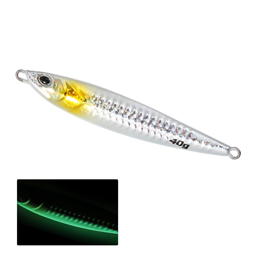 JIGGING PRO S-CAST 40g Long Casting Jig S Shape Shore Jigging Lure Saltwater Metal Jig Mackerel Tuna Seabass