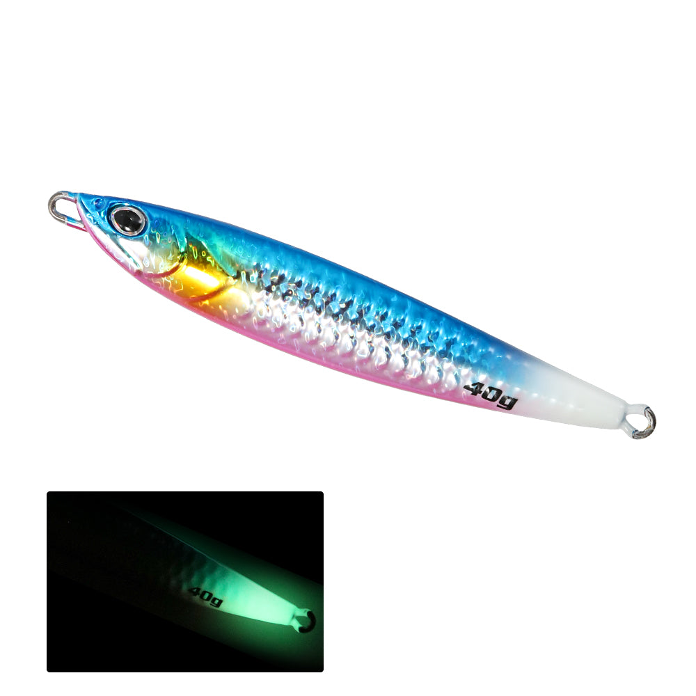 JIGGING PRO S-CAST 40g Long Casting Jig S Shape Shore Jigging Lure Saltwater Metal Jig Mackerel Tuna Seabass