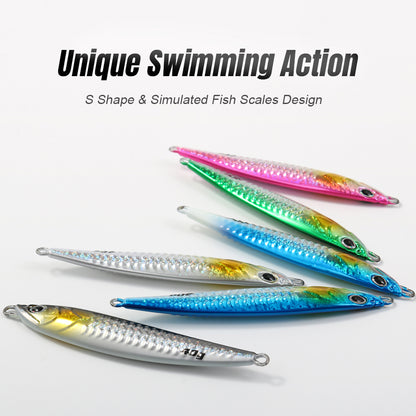 JIGGING PRO S-CAST 40g Long Casting Jig S Shape Shore Jigging Lure Saltwater Metal Jig Mackerel Tuna Seabass