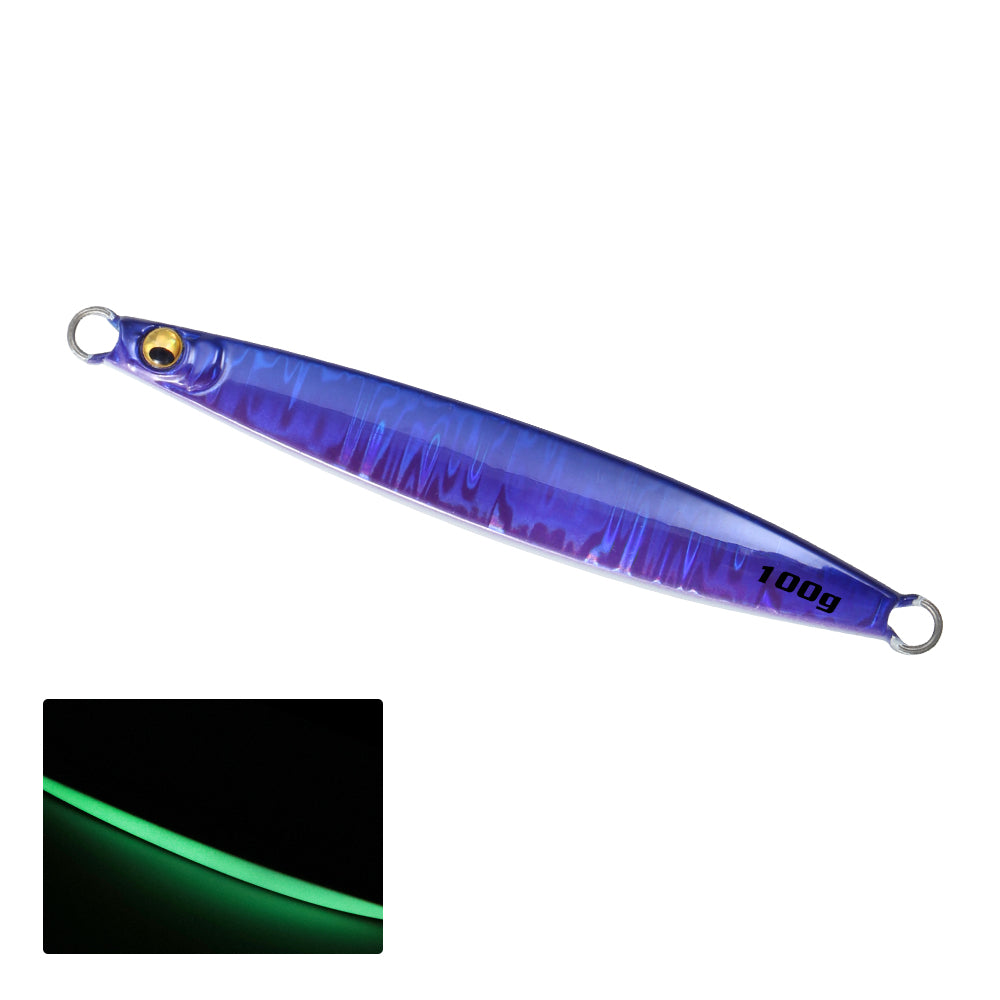 JIGGING PRO Saltwater Vertical Jigging Lure Luminous Fishing Jigs Fishing Tackle 60g 80g 100g Slash Beat Metal Jig