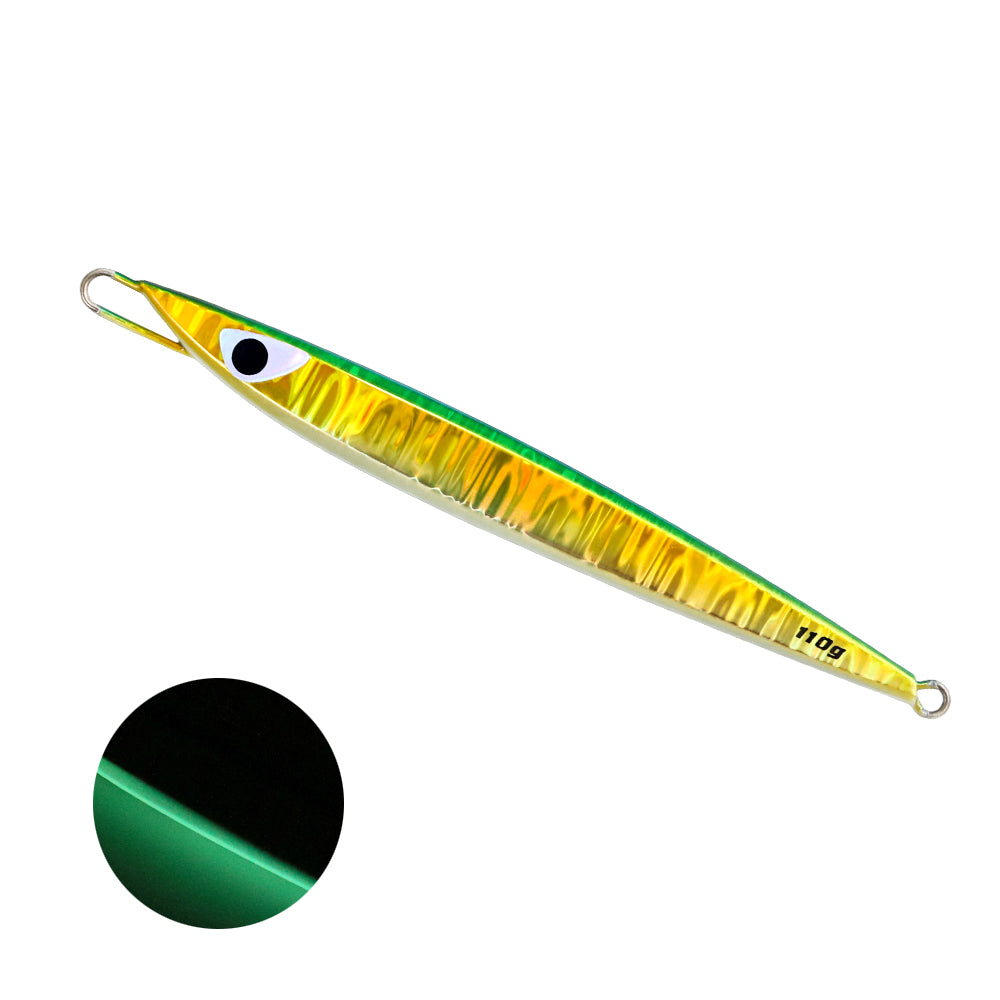 JIGGING PRO C1 Semilong Metal Jig - 110g/130g Center Weighted Vertical Jigging Lure