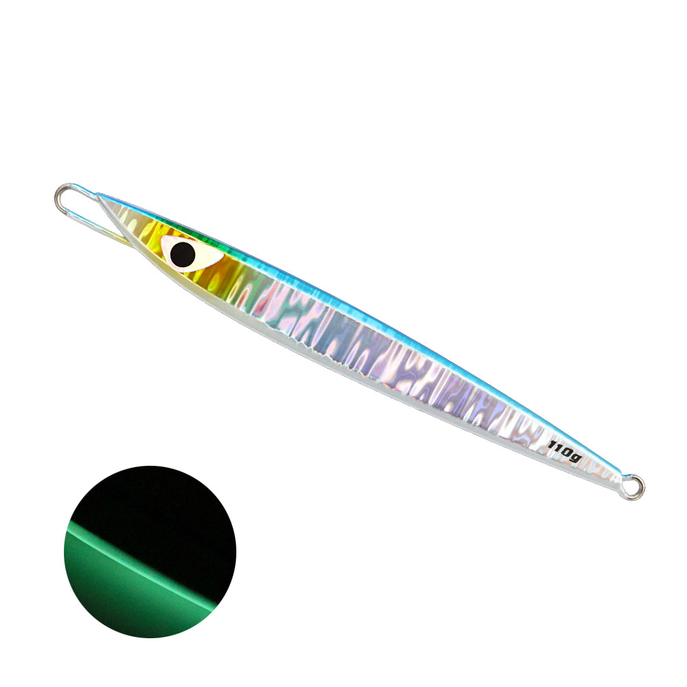 JIGGING PRO C1 Semilong Metal Jig - 110g/130g Center Weighted Vertical Jigging Lure