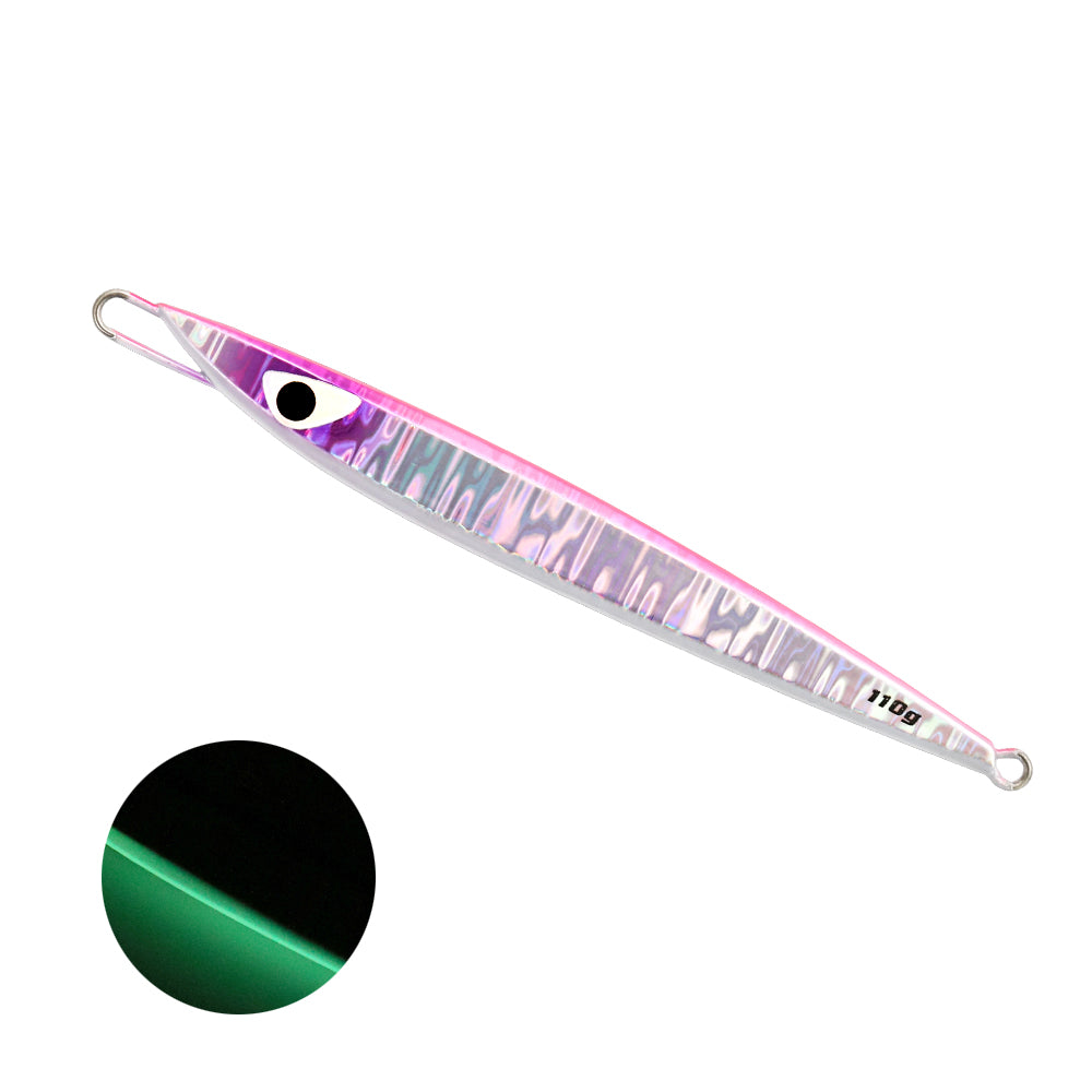 JIGGING PRO C1 Semilong Metal Jig - 110g/130g Center Weighted Vertical Jigging Lure