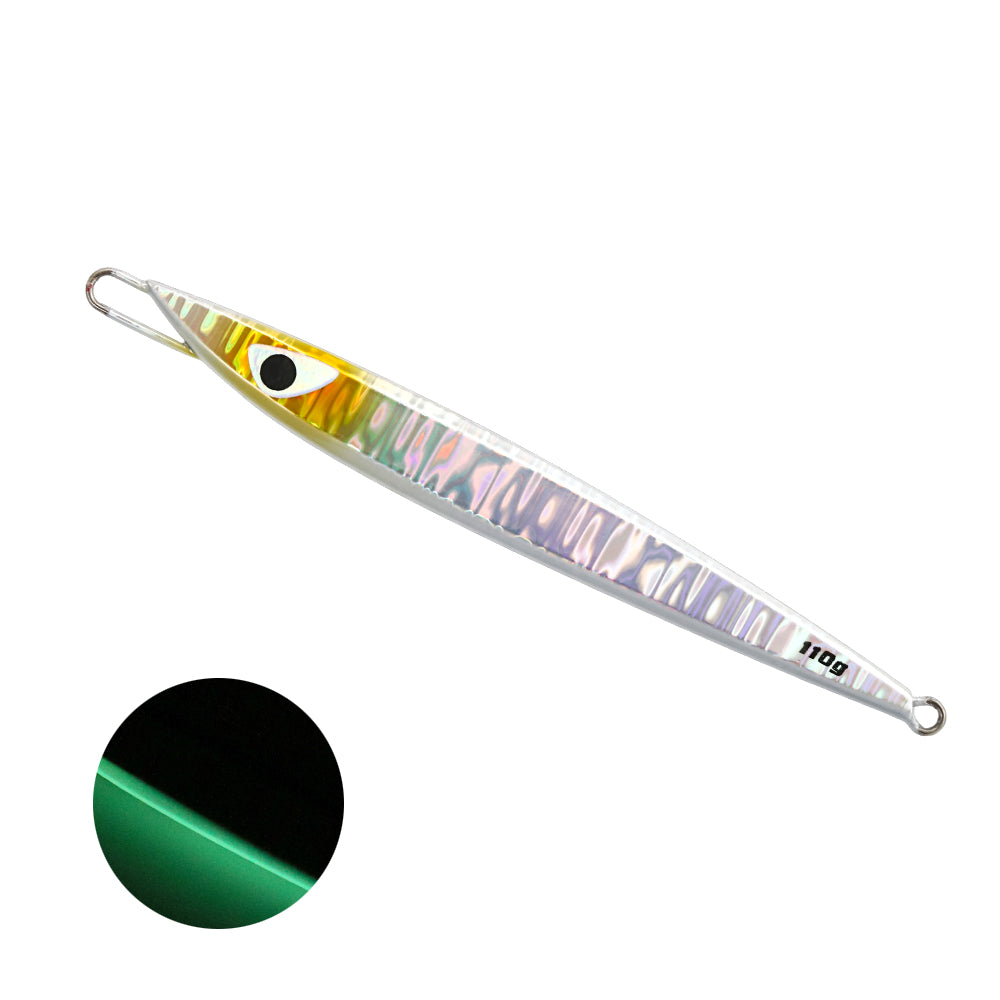 JIGGING PRO C1 Semilong Metal Jig - 110g/130g Center Weighted Vertical Jigging Lure