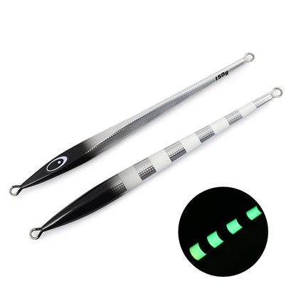 JIGGING PRO KY JIG II Long Slide Metal Jig - 150g/200g/250g Heavy Vertical Jigging Lure Saltwater