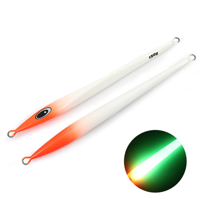 JIGGING PRO KY JIG II Long Slide Metal Jig - 150g/200g/250g Heavy Vertical Jigging Lure Saltwater