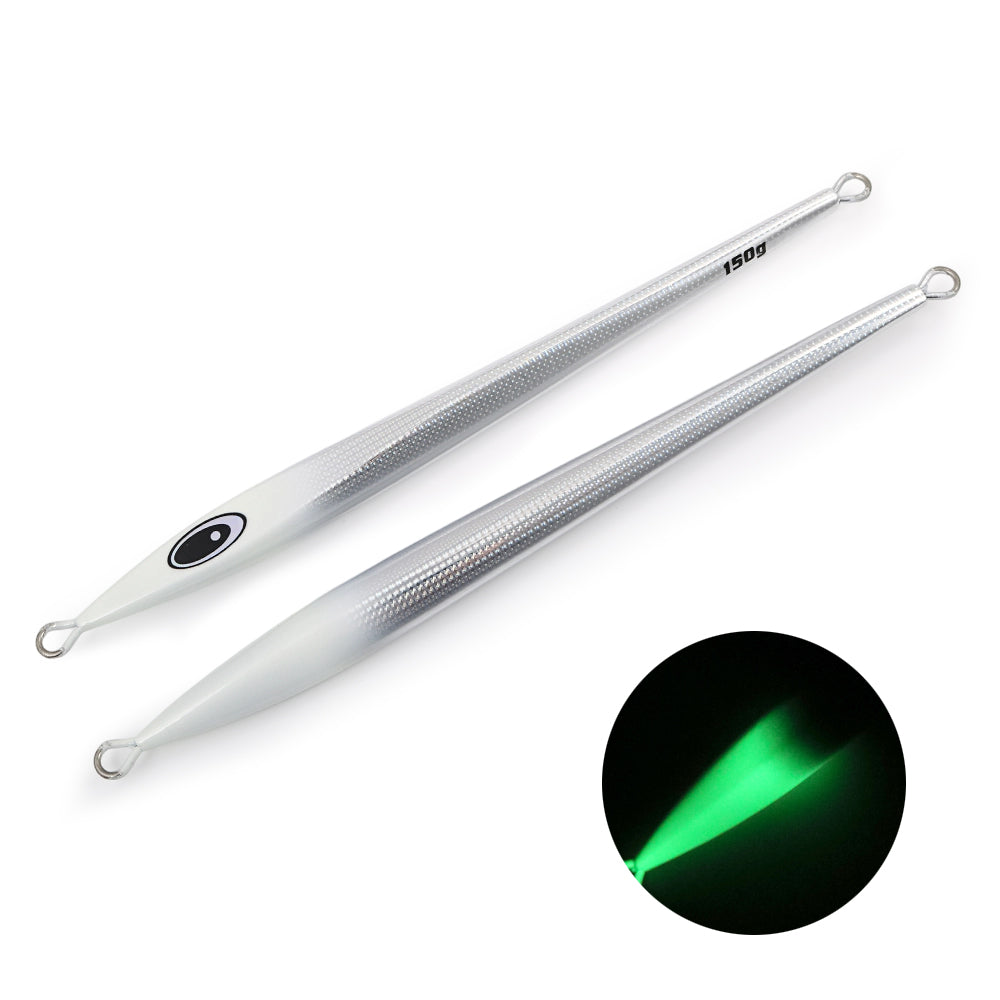 JIGGING PRO KY JIG II Long Slide Metal Jig - 150g/200g/250g Heavy Vertical Jigging Lure Saltwater