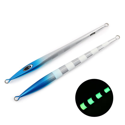 JIGGING PRO KY JIG II Long Slide Metal Jig - 150g/200g/250g Heavy Vertical Jigging Lure Saltwater