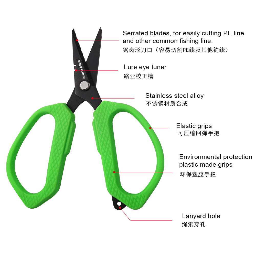 JIGGING PRO 4.7“ Premium Fishing Braid Scissors Anti-Rust Fishing Line Cutter