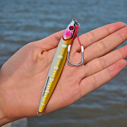 JIGGINGPRO 60g 80g 100g Slim Jig Minnow Fishing Lure Saltwater Metal Jig Bait