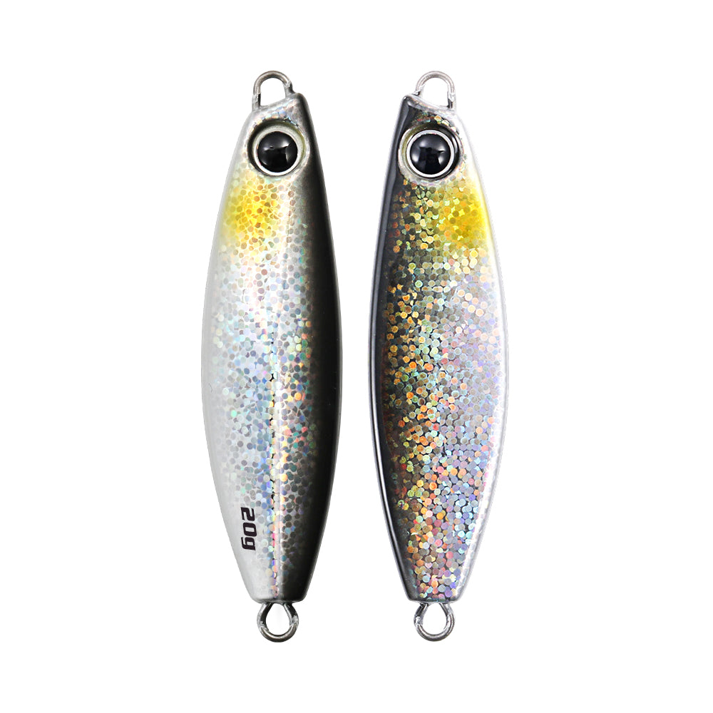 JIGGING PRO Shot Slow Wide Style Metal Jig - 20g/30g/40g/60g Shore Slow Lure Sea Fishing Bait