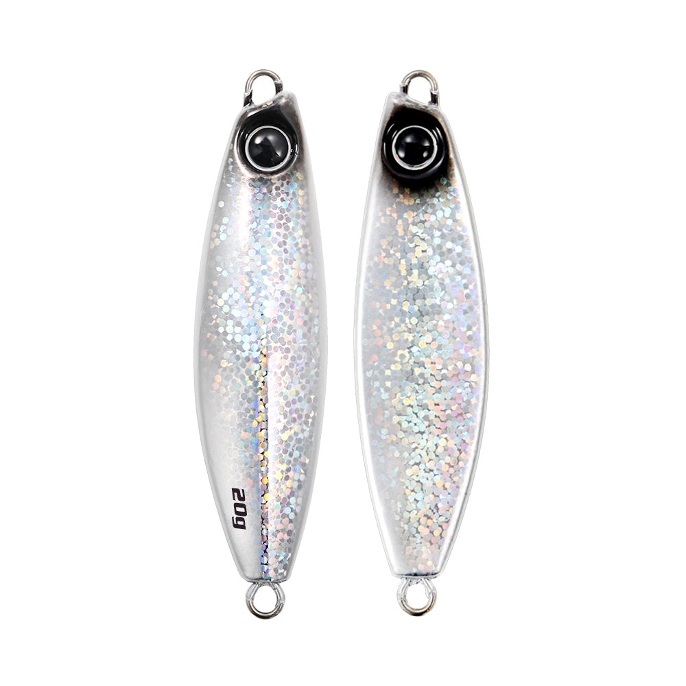 JIGGING PRO Shot Slow Wide Style Metal Jig - 20g/30g/40g/60g Shore Slow Lure Sea Fishing Bait