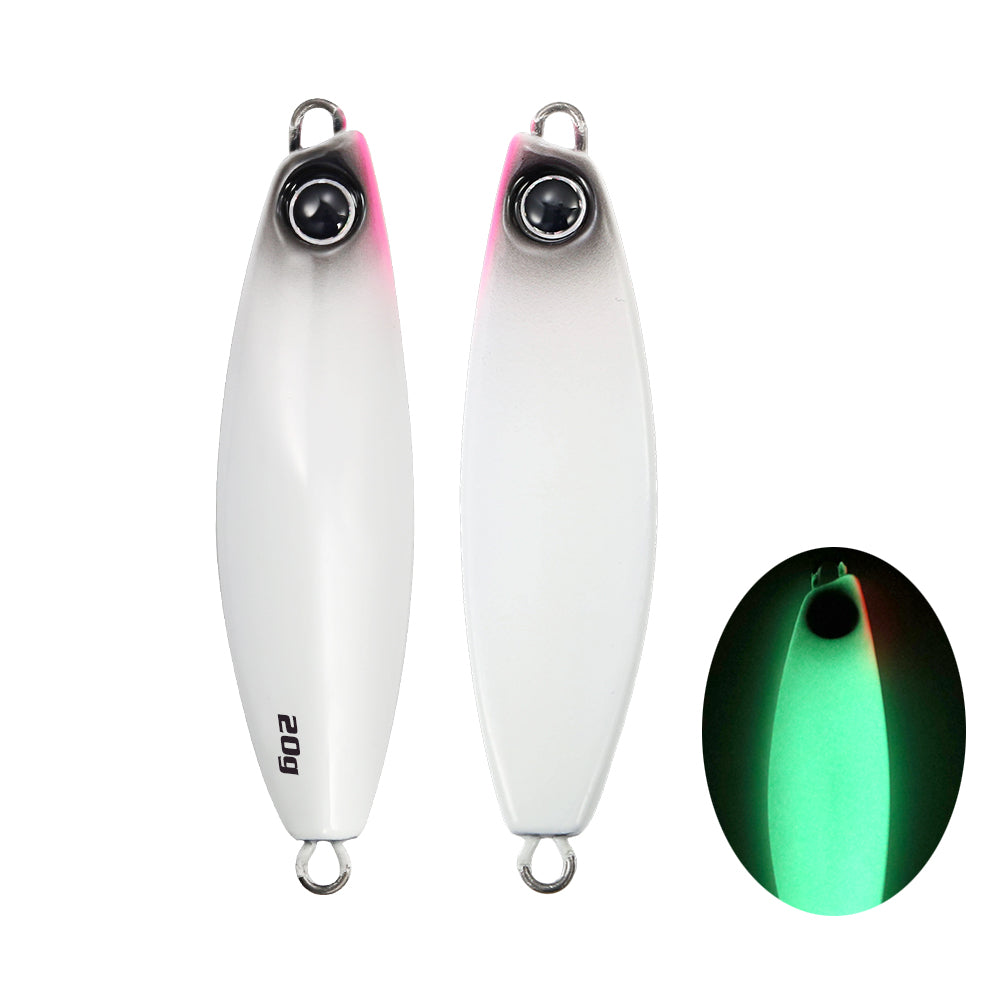 JIGGING PRO Shot Slow Wide Style Metal Jig - 20g/30g/40g/60g Shore Slow Lure Sea Fishing Bait