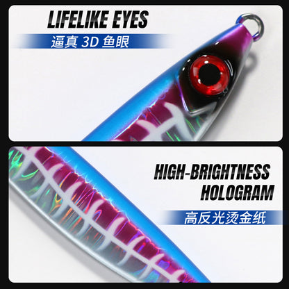 40g 60g 80g 100g Luminous Pattern Metal Jig Fishing Lure