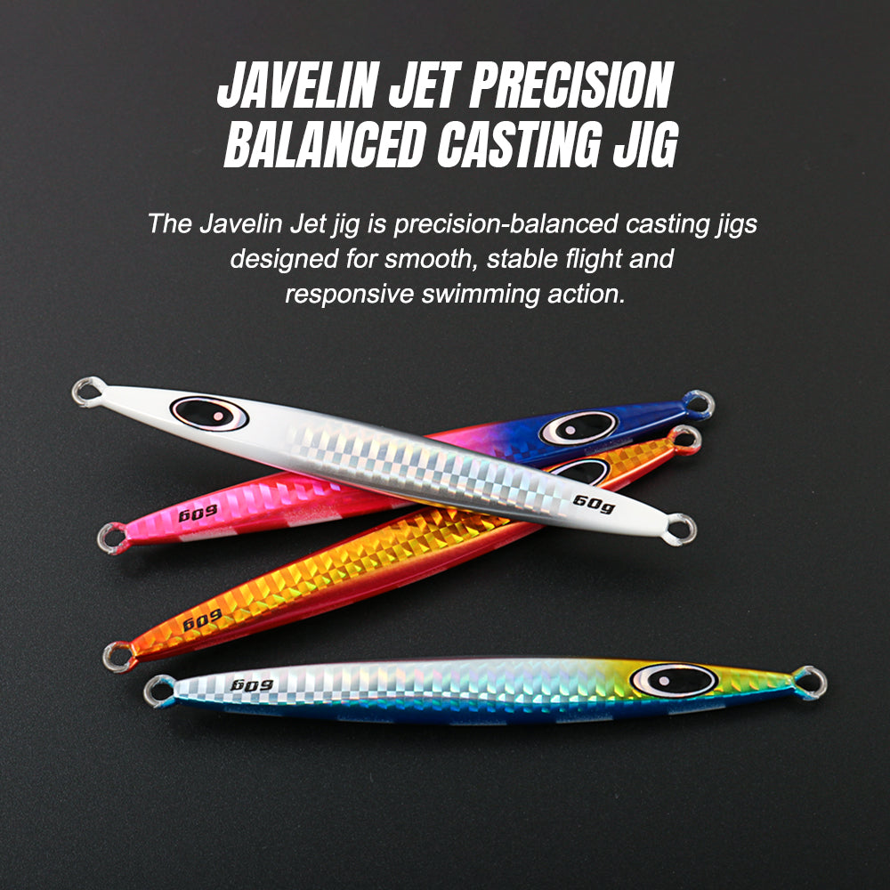 JIGGING PRO Javelin Jet Metal Jig - 60g/90g High-Speed Slim Vertical Jigging Lure