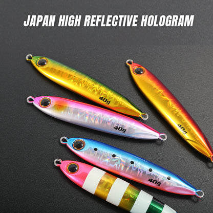 JIGGING PRO Long Cast Metal Jig Fishing Bait 40g 60g Slow Blatt Cast Slim