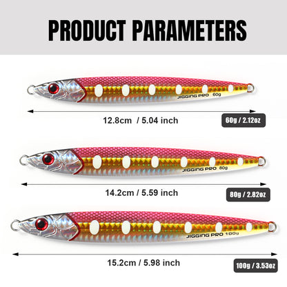 JIGGINGPRO  Saltwater Fishing Bait Metal Jigs 60g 80g 100g Sardine Minnow
