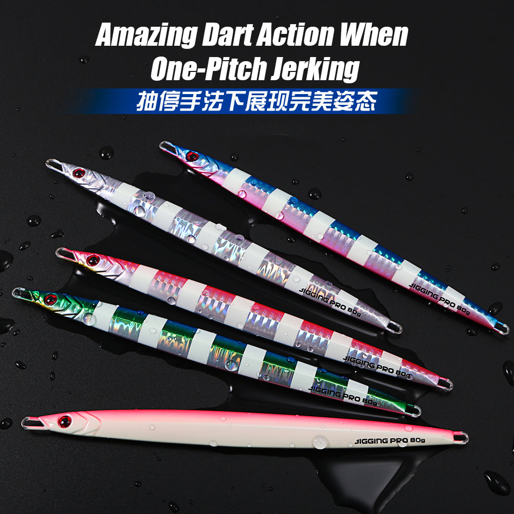 JIGGING PRO  Long Cast Metal Jig 60g 80g  Long Blade Seawater Fishing Bait